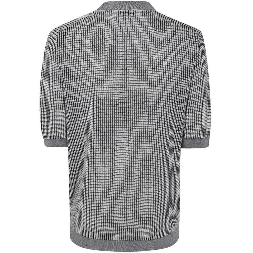 BALLANTYNE Men's Jacquard Knit Polo Shirt Men WHITE Sweaters & Cardigans